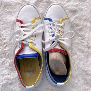 Camper Twins White with Primary Colors Trim Sneakers.  Size 40